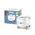 Catit Pixi Trinkbrunnen mit UV-C-Filter, Verpackung zeigt Produkt und Katze. Smart-Trinkfunktion für Haustiere.