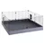 Ferplast Kleintierkäfig Hub 04 - L 140,5 x B 140,5 x H 59,5 cm