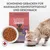 Schesir Born Carnivore High Protein Trockenfutter mit Hering & Lachs, 45% Protein, schonend gebacken für maximalen Nährstoffgehalt und Geschmack. Made in Canada. Katze frisst aus Napf.