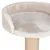 Krabpaal met beige pluche ligbed en met sisal omwikkelde stam, geschikt voor katten om te liggen en te krabben.