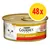 Purina Gourmet Gold Feine Pastete mit rund, afbeelding van kattenvoer in blik, 48x verpakking zichtbaar op het etiket. Purina Gourmet Gold Feine Pastete mit rund, afbeelding van kattenvoer in blik, 48x verpakking zichtbaar op het etiket.