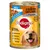 Blik Pedigree hondenvoer, 3 soorten gevogelte in paté. Tekst: verbeterde receptuur met 51% vlees, Vital Protection voor immuunsysteem, vertering, huid & vacht, botten. 100% Ausgewogene Ernährung.