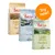 Purizon cat food bags: Chicken with Fish, Fish, Lamb with Fish. Visible text: 70%–30%–0%, Adult Cats, 400g. Orange badge reads Try now! Purizon cat food bags: Chicken with Fish, Fish, Lamb with Fish. Visible text: 70%–30%–0%, Adult Cats, 400g. Orange badge reads Try now!