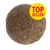 Brun bold af presset plantemateriale med gul cirkel og rød tekst: TOP SELLER Brun bold af presset plantemateriale med gul cirkel og rød tekst: TOP SELLER