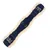 Nomad Tales zadelsingel korte singel met kunstbont, marineblauw - 60 cm