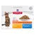 Hill's Science Plan Chunks & Gravy Light Adult 1-6, 12×85 г: 6× с пиле, 6× с океанска риба. Без изкуствени консерванти, аромати или оцветители. Котка и купа с хапки в сос.