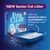 Ever Clean Senior Cat Litter with advanced odour neutralisation for frequently used trays, suitable for cats aged 7 years and over. Low dust formula shown in blue litter tray.