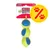 KONG Ultra Squeakair, 3 gelb-blaue Bälle im Netzbeutel, Verpackung mit Produktname und Hinweis 'Squeaks'. Gelbes Rabattzeichen mit roten Pfoten. KONG Ultra Squeakair, 3 gelb-blaue Bälle im Netzbeutel, Verpackung mit Produktname und Hinweis 'Squeaks'. Gelbes Rabattzeichen mit roten Pfoten.