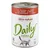 Boîte de pâtée pour chat almo nature Daily, au bœuf, ingrédients naturels, recette sans céréales, adulte. Texte en anglais, français, italien, allemand, néerlandais et espagnol visible.