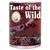 Burk med Taste of the Wild Southwest Canyon Canine Stew for Dogs, A Grain-Free Diet, nettovikt 374 g. Illustration av djur vid flod på etiketten.
