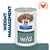 Hill's Prescription Diet w/d can with visible food, labelled for weight management and showing a chicken icon. Hill's Prescription Diet w/d can with visible food, labelled for weight management and showing a chicken icon.