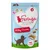 Feringa Milky Snacks Kitten, Mit viel Liebe wie hausgemacht!, +calcium, 30g. Abbildung von gefüllten Snacks und spielender Katze auf der Verpackung.