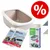 Savic Katzentoilette mit Filter, Beutel 'Bag it Up' und Rabattzeichen. Farben: Beige und Grau.