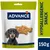 Advance Hypoallergenic Snack, 150 g. Hundekekse in Knochenform mit Markenaufdruck. Verpackung zeigt einen Hund und Produktdetails.