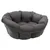  Set aus Ferplast Korb Siesta Deluxe  mit Überzug Sofà - Anthrazit - Größe 4: L 61,5 x B 45 x H 21,5 cm