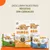 Paquetes de comida para gatos IAMS Grain Free con pollo fresco, cordero y ternera, pato y zanahorias, salmón y bacalao. Texto: Descubra nuestras recetas sin cereales.