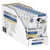 Perfect Fit Indoor 1+ kattenvoer, multipack met 12 zakjes van 85 g. Smaak: kip en erwten. Op de verpakking staat een afbeelding van een kat en de tekst 'supports whole body health'.