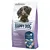 Hundfoderpåse med texten Happy Dog, Senior, 11 kg+, fit & vital. Synlig hundillustration och märkning: Mehr Vitalität durch L-Carnitin, Unterstützt das Immunsystem, Unterstützt die Gelenke.