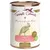 Terra Canis tin, Light recipe. Visible text: Turkey with celery, pineapple & buckthorn berries. <3% fat. 100% natur. Pute mit Sellerie, Ananas & Sanddornbeeren. Hausmannskost für Hunde.