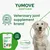 YuMOVE Joint Care veterinary joint supplement brand, UK’s no.1, for fussy pups, powered by ActivEase green lipped mussel. Image shows product pack and a dog.