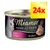Miamor Feine Filets Huhn & Reis w galarecie, 100% filet, opakowanie 24x. Widoczny biały kot i kawałki mięsa na etykiecie. Miamor Feine Filets Huhn & Reis w galarecie, 100% filet, opakowanie 24x. Widoczny biały kot i kawałki mięsa na etykiecie.