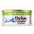 Tin labelled 'Tuna with Vegetable', thrive Complete, 0% Nonsense. Shows a blue cat silhouette and partial product information.