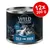 Wild Freedom Cold River Chicken with Pollock, 12x200 g, 100% grain-free recipe, boîte avec image de chat et cascade, texte en anglais sur l’étiquette.