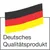Deutsches Qualitätsprodukt (tysk kvalitetsprodukt), text på tyska med tysk flagga. Texten är på tyska.