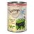 Boîte Feringa Classic Meat 400 g, Chicken & Trout with potato & parsley, pour chat adulte. Illustration de poulet, truite et chat noir sur l’emballage.