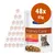 48 buste da 85 g Hill's Prescription Diet Kidney Care k/d with Salmon per gatti, visibile scritta 'Tender chunks in gravy', immagine di un gatto e crocchette sul fronte confezione.