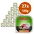 27 vaschette da 300 g di Rocco Menu, carne, pollame, verdure e riso. Testo visibile: 'ENRICHED WITH CARBOHYDRATES', 'Beef, poultry, vegetables & rice'.