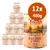 12 lattine da 400 g ciascuna di Purizon Chicken Fillet with Black Angus & Turkey per cani adulti, 45% chicken fillet visibile sulla confezione.