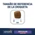 Tamaño de referencia de la croqueta Advance Veterinary Diets Articular Senior +7 años, muestra una croqueta junto a regla en centímetros (0–1 cm).