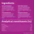 Ingredients: beef and poultry, chicken and liver, lamb and duck, game and turkey. Analytical constituents: protein 8.7%, fat 3.5%, inorganic matter 1.9%, fibre 0.2%, moisture 83.7%, calcium 0.29%, phosphorus 0.18%.