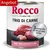 Rocco Trio di Carne. Angebot: Rind mit Huhn & Kalb, 3 Sorten Fleisch und Innereien, 800g Dose.