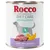 Консерва Rocco Diet Care Hypoallergenic для собак, ягнёнок с тыквой. Видны куски мяса и ломтики тыквы на упаковке. Текст: Lamb with pumpkin.