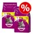 Duas embalagens de ração seca Whiskas 1+ para gatos, 3,8 kg cada, com imagem de gato e símbolo de percentagem em vermelho a indicar promoção.