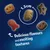 Assorted kibble shapes with a highlighted piece measuring 1.3cm, featuring the text 'Delicious flavours and exciting textures'.