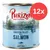 Lata de Purizon Chicken Fillet with Salmon para perros adultos, 800 g, 45 % chicken fillet. Pack de 12 unidades indicado en círculo rojo.