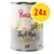 Purizon Single Meat Chicken with Chamomile Blossoms, confezione da 24x400g. Testo visibile: 13% e silhouette di cane. Purizon Single Meat Chicken with Chamomile Blossoms, confezione da 24x400g. Testo visibile: 13% e silhouette di cane.