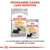 Royal Canin Dermacomfort MINI croquettes et ALL SIZES mousse, 85 g. Texte visible : Programme Canine Care Nutrition, combinaison parfaite de nos formules croquette et mousse.