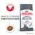 Royal Canin Dental kattfoderpåse, text: 'Bidrar till att reducera bildning av plack och tandsten', 'Up to 59% reduced tartar formation in 28 days', bild på foderbit och katt.