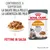 ROYAL CANIN Hair & Skin, fettine in salsa per gatti. Testo visibile: contribuisce a supportare la salute della pelle e la lucentezza del pelo. 90% osserva miglioramento dopo 3 settimane. ROYAL CANIN Hair & Skin, fettine in salsa per gatti. Testo visibile: contribuisce a supportare la salute della pelle e la lucentezza del pelo. 90% osserva miglioramento dopo 3 settimane.