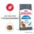 ROYAL CANIN Light Weight macskaeledel csomag, felirat: Segít korlátozni a testsúlygyarapodást. 90% of cats achieved healthier weight in 8 weeks. Kcal ikon és táp szemcse látható.