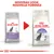 Comparaison de deux paquets Royal Canin Sterilised 37 pour chats stérilisés, avec texte : Nouveau look, nouvelle formule. À gauche ancien design, à droite nouveau design.