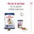 Instructional image showing to mix dry and wet food for an optimal feeding experience, with large size adult dry food bag and wet food pouch displayed together.