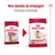 Novo desenho da embalagem Royal Canin Medium Adult 7+, fórmula otimizada. Imagem mostra a transição entre embalagens antiga e nova do produto.