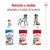 Tres sobres Royal Canin: Puppy de 2 a 12 meses, Medium Adult de 12 meses a 7 años y Medium Ageing a partir de 7 años. Texto: Nutrición a medida adaptada a la edad de tu perro.