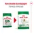 Comparação de embalagens Royal Canin Mini Adult para cães, com texto: 'Novo desenho da embalagem. Fórmula otimizada'. Mostra a transição do design antigo para o novo. Comparação de embalagens Royal Canin Mini Adult para cães, com texto: 'Novo desenho da embalagem. Fórmula otimizada'. Mostra a transição do design antigo para o novo.