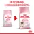 Royal Canin Mother & Babycat, două ambalaje diferite prezentate cu săgeată între ele. Text sus: Un design nou, o formulă îmbunătățită.